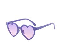 LOVSSU Lunettes De Soleil Coeur Lunettes de soleil tendance en forme de cœur for enfants, couleur bonbon, for tout-petits, garçons et filles, années Pour Accessoire De DéGuisement(Pink Purple)