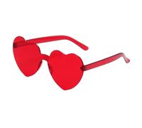 LOVSSU Lunettes De Soleil Coeur Women's Heart Sunglasses Wedding Bachelorette Bridesmaid Beach Party Multi-Color Photo Props Pour Accessoire De DéGuisement(Color 03,1PC)