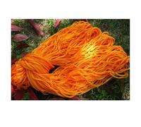 LOVSSU Nylon Mesh Hammock Single Person Hanging Sleeping Bed Swing Outdoor Camping Essentials Hammocks for Outside(Orange)