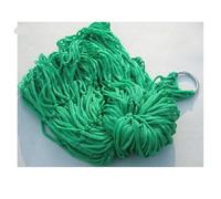 LOVSSU Nylon Mesh Hammock Single Person Hanging Sleeping Bed Swing Outdoor Camping Essentials Hammocks for Outside(Green)