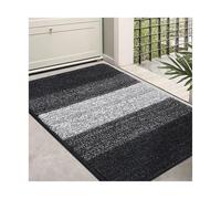 LOVSSU Paillasson D'entrée Antidérapant for Intérieur, Tapis Discret, De Sol Super Absorbant, Salle Bain(Black,80x120cm(31x47 inch))