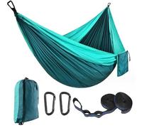 LOVSSU Parachute Hammocks with Hammock Straps Black Carabiner Camping Survival Travel Tourist Double Person Outdoor Furniture 300x200cm(300x200cm)