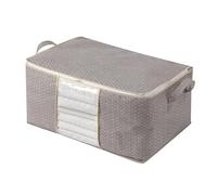 LOVSSU Sac de rangement visible anti-poussière avec poignées Boîte pliable grande capacité Conteneurs stockage résistants à l'humidité(L-60-40-30CM)