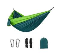 LOVSSU Single Person Portable Outdoor Camping Hammock with Nylon Color Matching High Strength Parachute Fabric Hanging Bed(Color 7)