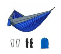 LOVSSU Single Person Portable Outdoor Camping Hammock with Nylon Color Matching High Strength Parachute Fabric Hanging Bed(Color 3)
