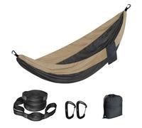 LOVSSU Solid Color Nylon Parachute Hammock Camping Survival Garden Swing Leisure Travel Portable Outdoor Furniture(Dark Grey 1)
