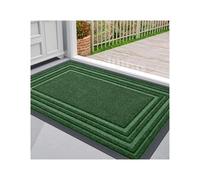 LOVSSU Tapis de Sol for Porte d'entrée en Caoutchouc Naturel, Anti-salissure, Discret, épais, antidérapant, for Cuisine, décoration Maison(Green,43.3x75cm)