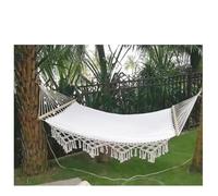 LOVSSU Thickened Double Swing Beach Outdoor Products Hanging Chair Photography ins Tassel Canvas Hammock Cross-Border