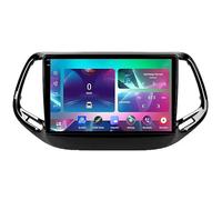 LOVVEEUV Android 15 Autoradio Écran Tactile de Navigation 9" Radio GPS pour Jeep Compass 2016-2018, Bluetooth USB Car Camera Plug and Play Prend en Charge Le Contrôle du Volant,4 Core WiFi 2G+32G