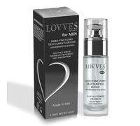 LOVVES Sérum Anti-rides pour Homme, Haute Cosmétique Naturelle, Stimule la Production de Collagène, Lissant, pour le Traitement quotidien du Visage et du Contour des Yeux, Flacon Verre 30ml.