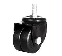 Low Center of Gravity Casters with Double Row Wheels 1.6inch for Heavy Maching High Load Bearing Wear- Mute 1Pcs Casters(Screw Caster,1.6 inch)