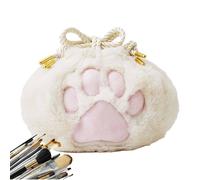 Low Colasting - Bas de nuit avec design celtique | Cat Paw Design Basse Cosmétique à but de terrain | Trousse de maquillage | Organiseur de toilette portable, Blanc., riferimento alla