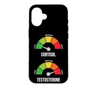 Low Cortisol High Testosterone Meme Gym Workout Gauge Coque pour iPhone 16