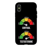 Low Cortisol High Testosterone Meme Gym Workout Gauge Coque pour iPhone X/XS