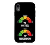 Low Cortisol High Testosterone Meme Gym Workout Gauge Coque pour iPhone XR