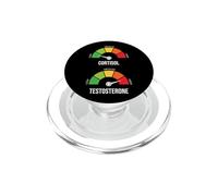 Low Cortisol High Testosterone Meme Gym Workout Gauge PopSockets PopGrip pour MagSafe