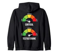 Low Cortisol High Testosterone Meme Gym Workout Gauge Sweat à Capuche