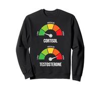 Low Cortisol High Testosterone Meme Gym Workout Gauge Sweatshirt