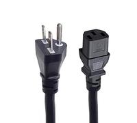 Low Eccentricity Cordon d'alimentation 5-15P vers IEC C13, Câble d'alimentation CA Universel À 3 Broches De 6 Pieds, Cordons Certifiés ETL/UL for La Maison Et Le Bureau(0.75mm²)