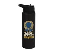 Low Effort Champion Funny Creator Saying Stainless Steel Insulated Water Bottle