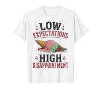Low Expectations High Disappointment Funny Ice Cone Humour T-Shirt