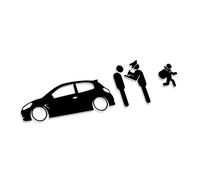 Low is Not A Crime Clio 3 RS L 2127 (Noires) // Autocollant JDM Style Transfert de Vinyle