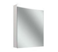 LOW plus 15 LED armoire de toilette, 1 porte 50cm, butée changeable, 495x147x747mm, prise à droite, éclairage en haut, 172.252.01.02, Exécution: norme CH/corps blanc/4000K