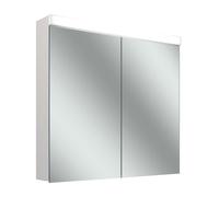 LOW plus 15 LED armoire de toilette, 2 portes 45/45cm, 895x147x747mm, éclairage en haut, 172.290.01.02, Exécution: norme CH/corps blanc/4000K