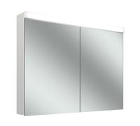 LOW plus 15 LED armoire de toilette, 2 portes 50/50cm, 995x147x747mm, éclairage en haut, 172.300.01.02, Exécution: norme CH/corps blanc/4000K
