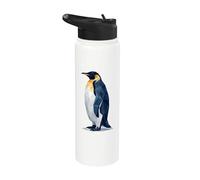 Low Poly Emperor Penguins Geometric Art Stainless Steel Insulated Water Bottle