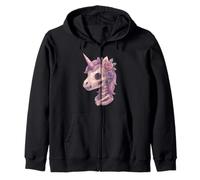 Low Poly Kawaii Licorne Pastel Gothique Géométrique Sweat à Capuche