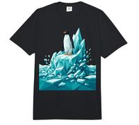 Low Poly Penguin Iceberg Geometric Arctic Graphic Comfort Colors Adult Heavyweight T-Shirt