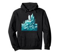 Low Poly Penguin Iceberg Geometric Arctic Graphic Sweat à Capuche