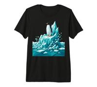 Low Poly Penguin Iceberg Geometric Arctic Graphic T-Shirt Haut de Gamme