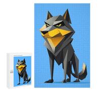 Low Poly Wolf Art, Puzzle pour Adultes, 1000 PCS, Édition Illustrée, comme Projet Captivant pour Les W nds Tranquilles