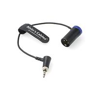 Low-Profile Câble Audio XLR 3 Broches Mâle à Verrouillage-3,5 mm-TRS de Angle Droit pour Sennheiser-EK-2000 XLR | Appareils Audio 633 688 Zaxcom Zoom|Alvin's Cables Bleu