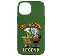 Low & Slow Legend Turtle BBQ Chef Grilling Legend Barbecue Legend Coque pour iPhone 14
