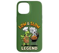 Low & Slow Legend Turtle BBQ Chef Grilling Legend Barbecue Legend Coque pour iPhone 15