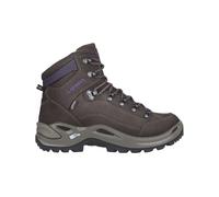 Lowa - Chaussures de randonnée journée GORE-TEX - Renegade GTX Mid Ws Slate/Blackberry pour Femme en Cuir - Taille 5 UK - Marron Marron 5 UK