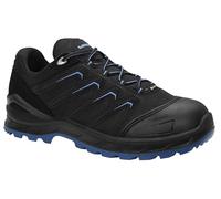 LOWA Larrox Work GTX Chaussures de sécurité pour homme et femme, textile, embout en acier, légères, sportives, noir/bleu, 43 EU