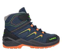 LOWA Maddox GTX Mid Junior Bottes moyennes, Bleu marine/orange., 39 EU