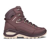 Lowa - Chaussures de randonnée GORE-TEX - Renegade Evo Gtx Mid Ws Brown Rose / Panna pour Femme en Cuir - Taille 3,5 UK - Bordeaux Bordeaux 3.5 UK