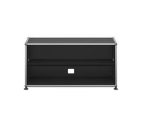 Lowboard USM Haller largeur 1 casier ouvert noir graphite 78x39x53 cm