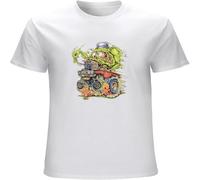 Lowbrow T Shirts CP Weirdo Hotrod Kustom Kulture Rat Fink Rockabilly Mens Tee White XL