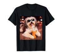 Lowchen Chien Drôle Boire Café Glacé Chiens Meme T-Shirt