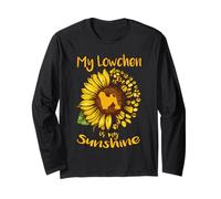 Lowchen Dog is My Sunshine Sunflower Dog Paw Puppy Lover Manche Longue