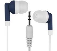 LowCostEarbuds.com LowCostEarbuds Lot de 25 couteurs bleu fonc /blancs emball s individuellement