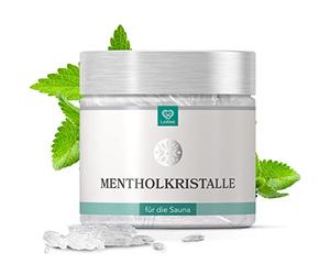 LoWell® 100g Cristaux de menthol 100% menthe pure - Idéal comme infusion pour le sauna dans une boîte refermable - Menthol