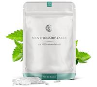 LoWell® 100g Cristaux de menthol 100% menthe pure - Idéal comme infusion pour le sauna - Sachets refermables - Menthol