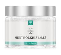 LoWell® 200g Cristaux de menthol 100% menthe pure - Idéal comme infusion pour le sauna dans une boîte refermable - Menthol